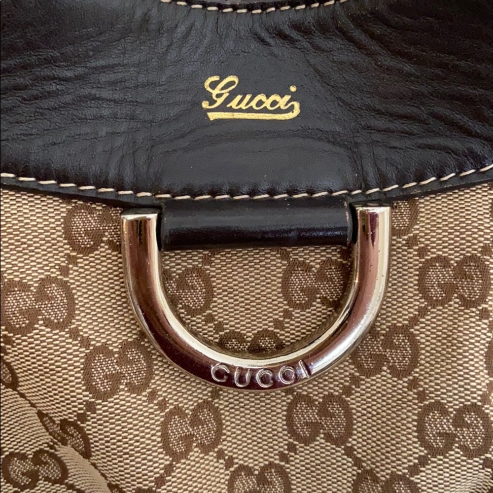 Auth Gucci Brown GG Monogram Abbey D-Ring Hobo Bag - Picture 2 of 16